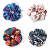 Scrunchies de seda estampados -1