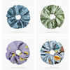 Scrunchies de seda de amoreira reais impressos por designers de luxo para cabelos cacheados